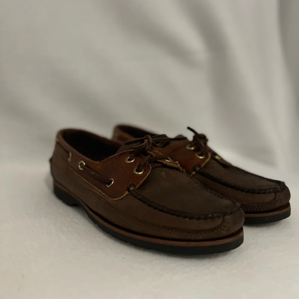 Harbour HC Size 7 1/2D Leather Boat Shoes